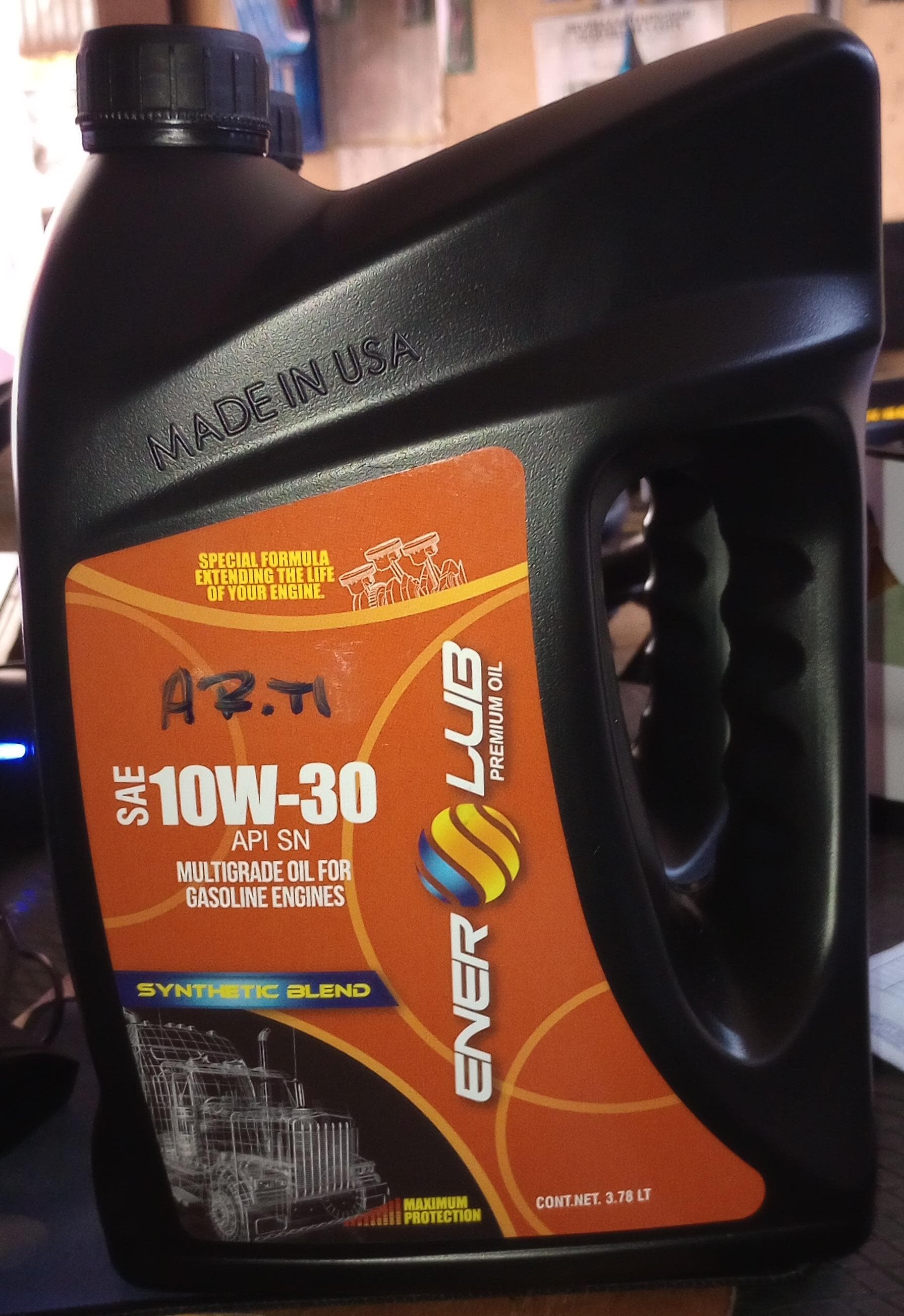 ENER LUB  10W-30 GALON SYTHETIC BLEND